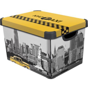 CURVER box úložný NEW YORK s víkem 39,5x29,5x25,0cm