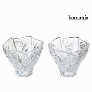 Svícen s růžemi ve tvaru misky - pure crystal kitchen kolekce by homania