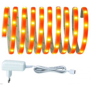 Paulmann Deco stripe neon orange, oranžový LED pásek s dosvitem, 3,2W LED, 300cm rozšířitelný na 625cm