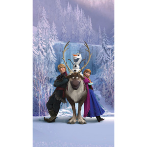 Dekorační foto závěs Frozen with deer FCSL7104, rozměry 140 x 245 cm