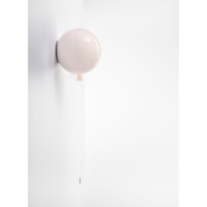 Brokis Memory, nástěnný svítící balonek ze světle růžového skla, 1x15W, prům. 25cm