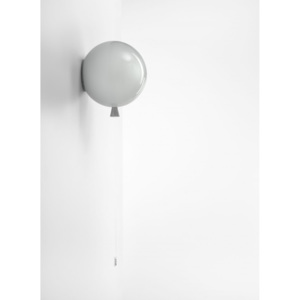Brokis Memory, nástěnný svítící balonek ze šedého skla, 1x15W, prům. 25cm