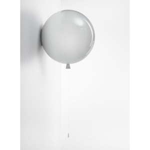 Brokis Memory, nástěnný svítící balonek ze šedého skla, 1x15W, prům. 40cm