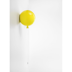 Brokis Memory, nástěnný svítící balonek ze žlutého skla, 1x15W, prům. 25cm