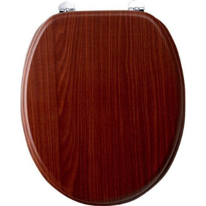 WC sedátko s poklopem Sapho AQUALINE, materiál MDF, ořech - PROMO / 1705-04