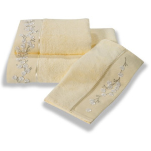 Soft Cotton Dárková sada bambusových ručníků a osušek RUYA Světle žlutá