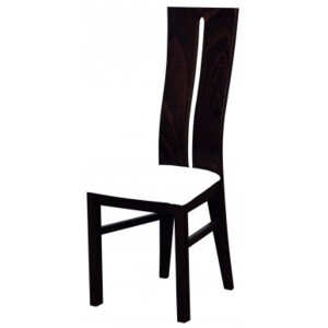 Andre I - jídelní židle (dřevo - wenge/potah - syntetická kůže)