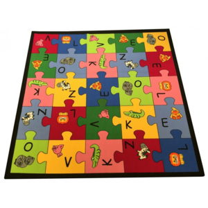 Vopi Dětský koberec Puzzle, 200x200 cm - barevný