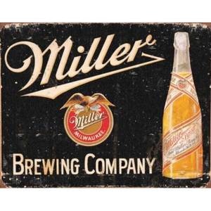 Plechová cedule Miller Brewing Vintage, (30 x 42 cm)