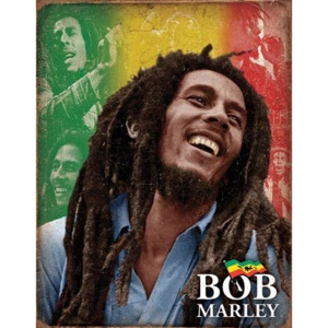 Plechová cedule Bob Marley - Mosaic, (30 x 42 cm)