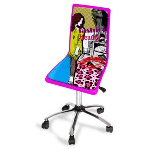 Halmar Dětská židle FUN-12, růžová