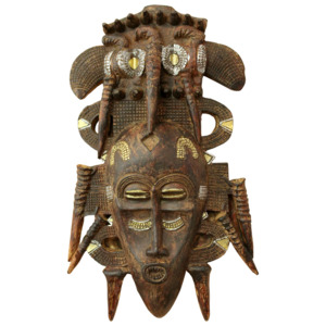 Závěsná dekorativní maska ASHANTI