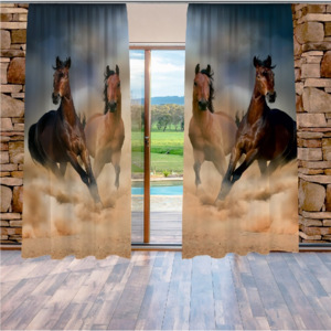 Koně (140 x 250 cm) - Dekorační závěs