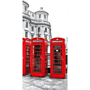 Vliesová fototapeta Dimex Londýnské telefonní budky S-455 | 110x220 cm