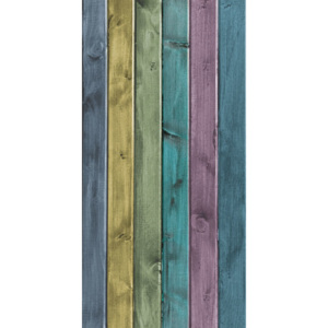Vliesová fototapeta Dimex Dřevěný plot modrý S-140 | 110x220 cm