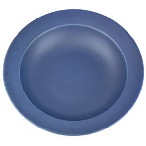 Hluboký talíř s širokým okrajem 21,5 x 4,5 cm inkoustově modrý