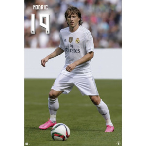 Plakát, Obraz - Real Madrid 2015/2016 - Modric accion, (61 x 91,5 cm)