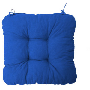 Prošívaný sedák na židle modrý
