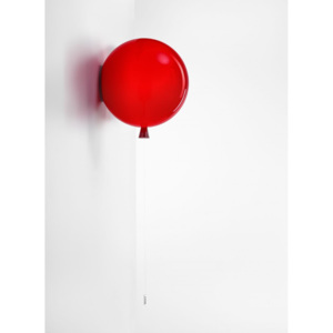 Brokis Memory, nástěnný svítící balonek z červeného skla, 1x15W, prům. 30cm