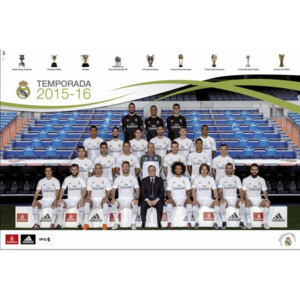 Plakát, Obraz - Real Madrid 2015/2016 - Plantilla, (91,5 x 61 cm)