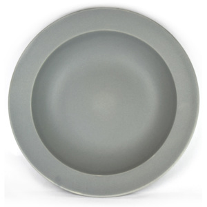 Hluboký talíř s širokým okrajem 21,5 x 4,5 cm šedý