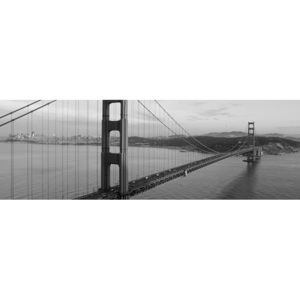 Vliesová fototapeta Dimex Golden Gate šedý M-300 | 330x110 cm