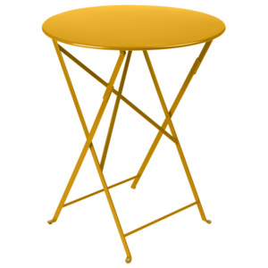 Žlutý skládací kovový stůl Fermob Bistro