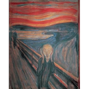 Obraz, Reprodukce - Výkřik, 1893 - The Scream, Edvard Munch, (24 x 30 cm)