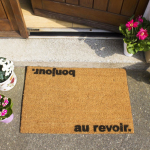 Rohožka Artsy Doormats Bonjour Au Revoir, 40 x 60 cm