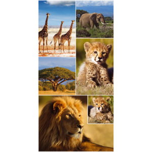 Vliesová fototapeta Dimex Africká zvířata S-450 | 110x220 cm
