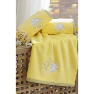Soft Cotton Malý ručník LILIUM 32 x 50 cm Žlutá