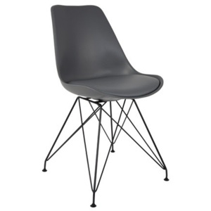AKCE Jídelní, kancelářská židle, křeslo OZZY Zuiver (Eames Barva- tmavě šedá)