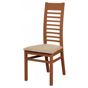 Eryka - jídelní židle (dřevo - tmavý ořech/potah - látka)