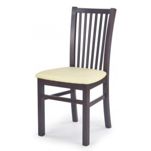 Jacek - Jídelní židle (krémová, tmavý ořech)