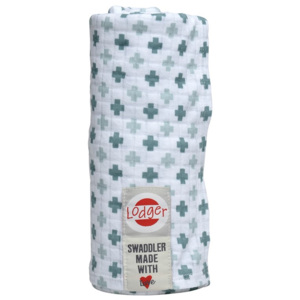Lodger Swaddler Scandinavian Print Bali/Iced, 120x120 cm