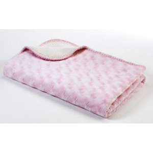 Baby Dan Dětská oboustranná deka double fleece, 75x100 cm - růžová