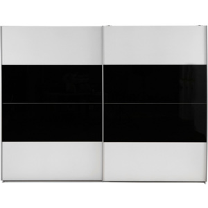 Skříň S Posuvnými Dveřmi Milano bílá, černá 270/225/62 cm