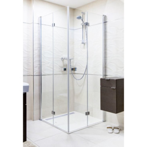Sprchový kout Anima SK skládací 100 cm, čiré sklo, chrom profil SK100100