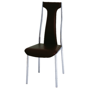 Židle v luxusním provedení ekokůže tmavě hnědá RIA - IRIS