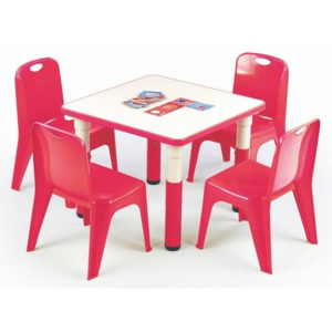 Halmar Dětský výškově nastavitelný stůl Simba - červený