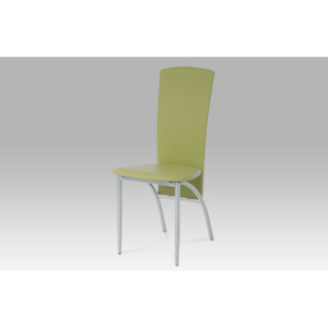 Jídelní židle koženka zelená AC-1017 GRN1