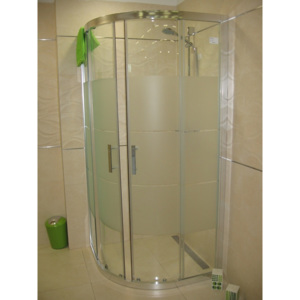 Sprchový kout Anima T-Silent čtvrtkruh 90 cm, R 550, sklo stripe, chrom profil TSIS90CRS
