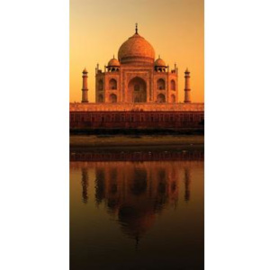 S-111 Vliesové fototapety na zeď Taj Mahal | 110 x 220 cm | hnědá, oranžová, béžová