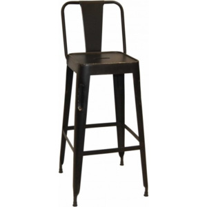 Industrial style, Černá barová židle 105 x36 x36 cm (294)