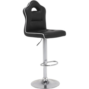 Barová Židle Linz bílá, černá 41,5/106-127/54 cm