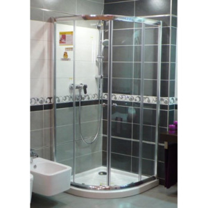 Sprchový kout Anima T-Pro čtvrtkruh 90 cm, R 550, čiré sklo, chrom profil TPSNEW90CRT