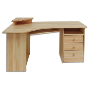 Dřevěný pracovní rohový stůl se zásuvkami typ RB104 KN095