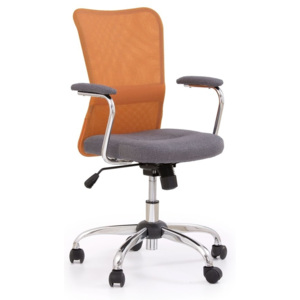 Halmar Dětská židle ANDY, šedá/oranžová