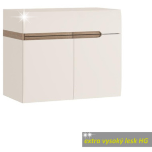 Skříňka s umyvadlem v luxusní bílé barvě ve vysokém lesku TK026 TYP 150