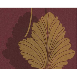 96192-4 tapety na zeď Fleece Royal | 0,53 x 10,05 m | fialová, zlatá